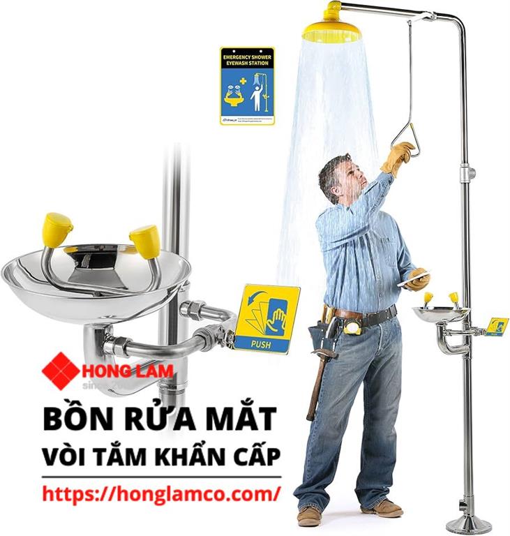 Hồng Lam: Cung Cấp Vòi Nước Rửa Mắt Khẩn Cấp Chất Lượng và Giá Tốt