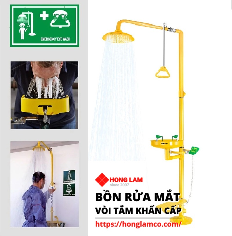 Đề phòng tai nạn hóa chất với thiết bị vòi sen tắm khẩn cấp