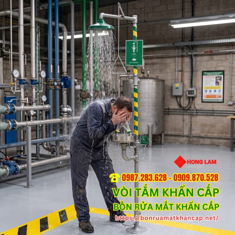 Bồn rửa mắt khẩn cấp 8300-8309 Axion - Công nghệ rửa mắt tiên tiến