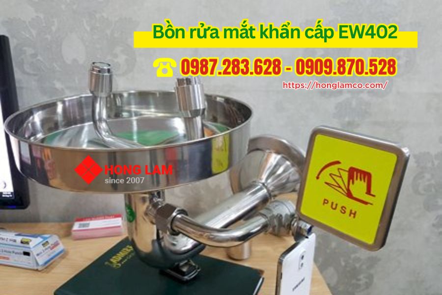 Bồn rửa mắt khẩn cấp EW402 – Giải pháp an toàn và chuyên nghiệp