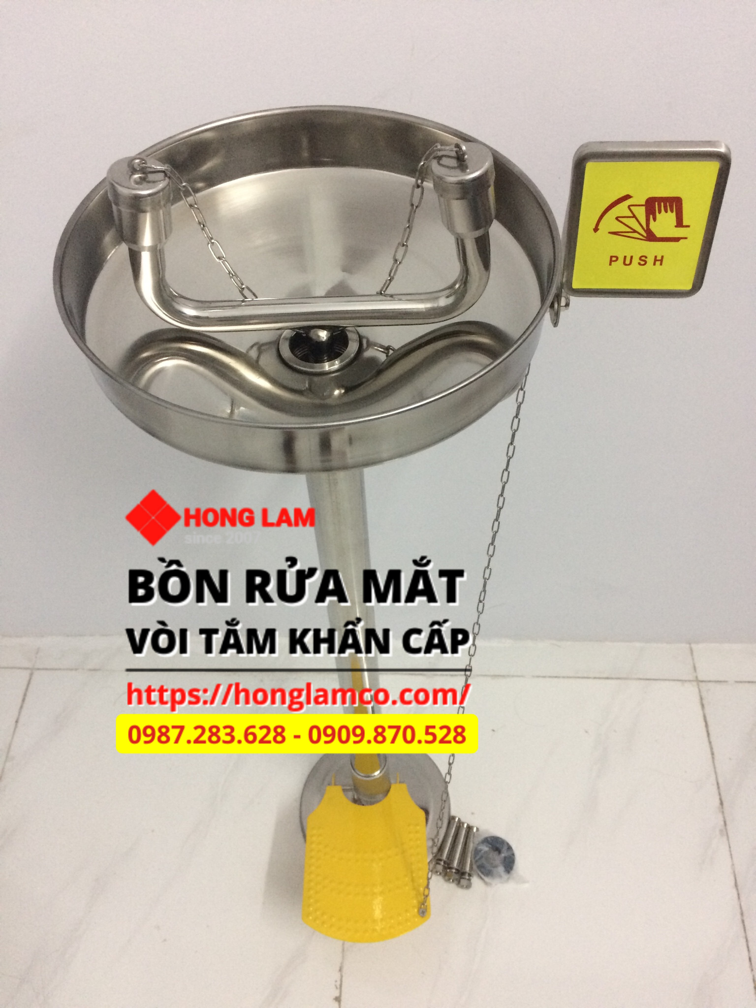 bồn rửa mắt khẩn cấp EW407 tại Hồng Lam