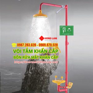 Bồn Rửa Mắt Khẩn Cấp UK303 - Thiết Bị Tắm Và Rửa Mắt Khẩn Cấp Tiêu Chuẩn ANSI Z358.1
