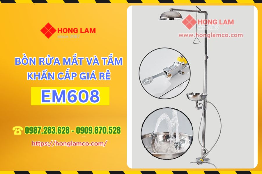 Bồn Rửa Mắt Và Tắm Khẩn Cấp Giá Rẻ EM608