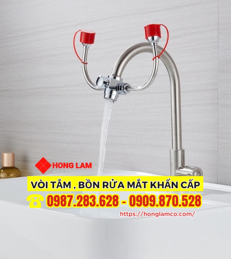 Cấu tạo của vòi rửa mắt khẩn cấp UK0711A