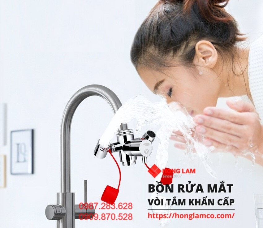 vòi rửa mắt kết hợp rửa tay UK0711A