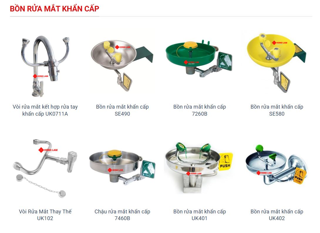 Máy rửa mắt khẩn cấp gắn tường