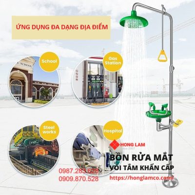 Bộ Rửa Mắt và Tắm Khẩn Cấp Dùng Cho Xưởng Sản Xuất