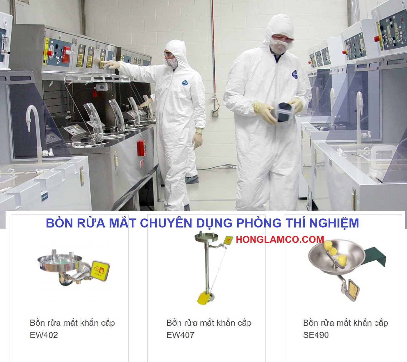 Máy rửa mắt khẩn cấp nào được dùng cho phòng thí nghiệm?