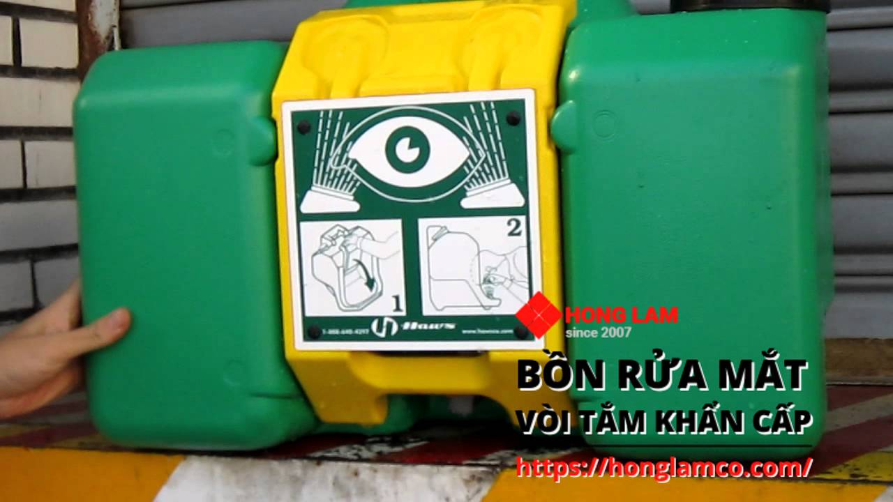 Máy rửa mắt di động được sử dụng trong trường hợp nào?