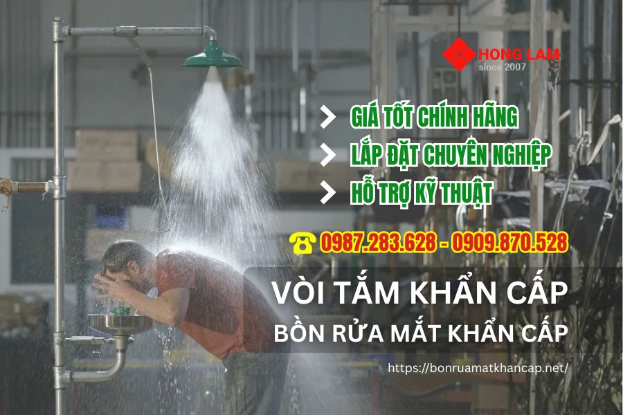 bồn rửa mắt khẩn cấp hồng lam tphcm