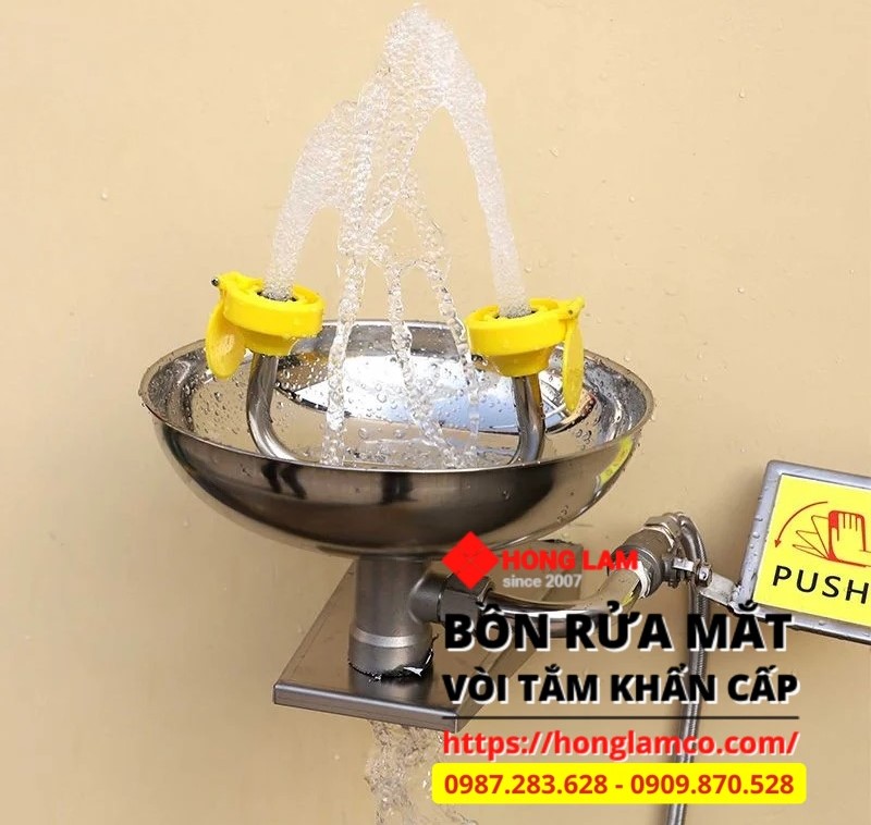 Bồn Rửa Mắt Khẩn Cấp Gắn Tường