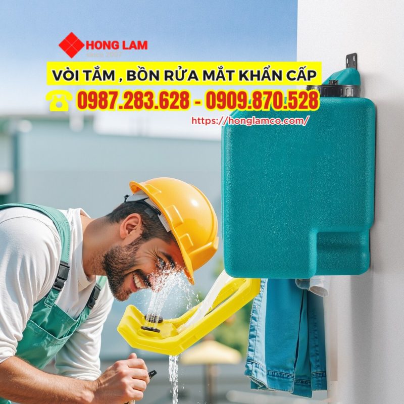 Bồn rửa mắt di động - Giải pháp linh hoạt cho những khu vực không có nguồn nước