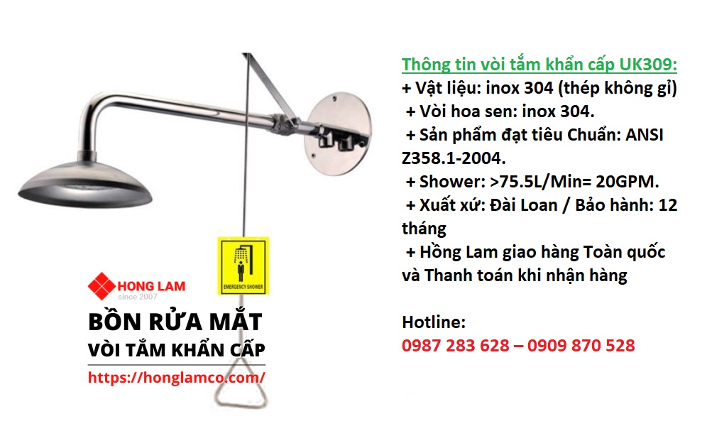 So Sánh Vòi Tắm Khẩn Cấp UK309 Với Các Thiết Bị Tắm Khẩn Cấp Phổ Biến